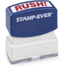 Trodat Pre-Inked RUSH! Stamp - Text Stamp - RUSH! - 1.69" Impression Width x 0.56" Impression Length - 50000 Impression(s) - Blue - 1 Each - TAA Compliant