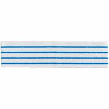 Rubbermaid Commercial HYGEN 18" Disposable Microfiber Pad - 4.75" (120.65 mm) Width x 19" (482.60 mm) Length - Disposable, Bacteria Resistant - MicroFiber, Polyester - White, Blue - 0.64 oz (18.14 g) - 50 / Pack