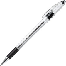 Pentel R.S.V.P. Ballpoint Stick Pens - Fine Pen Point - 0.7 mm Pen Point Size - Refillable - Black - Clear Barrel - 1 Each