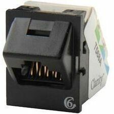 Ortronics Clarity 6 Angled TracJack, T568A/B, 45 degree, Black