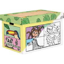 Bankers Box At Play Animal Toy Box - External Dimensions: 18" Width x 18" Depth x 28" Height - Single/Double Bottom Wall - For Stuffed Animal Toy, Book, Blanket, Pillow, Clothes, Toy - 1 Each