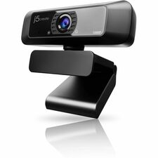j5create JVCU100 Webcam - 2 Megapixel - 30 fps - Black - USB 2.0 Type A - 1 Each - Full HD - 1920 x 1080 Video - 82&deg; Angle - Tripod Mount, Clamp - Microphone - For Monitor - macOS, Windows, ChromeOS, Windows 10, Windows 8.1, Linux, macOS 10.4.11 - 360&deg; Rotation, Noise Reduction, Plug & Play, Flexible