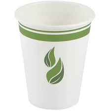 Eco Guardian 8 oz Compostable PLA Lined Hot Drink Paper Cups - 50 / Pack - Polylactic Acid (PLA) - Hot Drink, Cold Drink, Beverage, Restaurant, Coffee Shop, Breakroom, Lobby