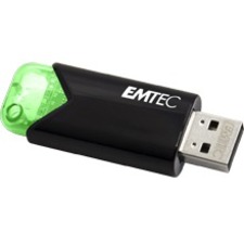 EMTEC Click Easy 3.2 USB Flash Drives - 64 GB - USB 3.2 (Gen 2) - 20 MB/s Read Speed - 10 MB/s Write Speed - Green - 1 Each