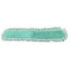 Globe Microfiber Dry Pad with Fringe - 5.71" (145.03 mm) Width x 38.58" (979.93 mm) Length - MicroFiber - Green - 1 Each
