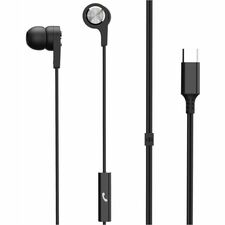 Maxell Sync Up Type C Earbuds - Stereo - USB Type C - Wired - Earbud - Binaural - In-ear - 4 ft (1.22 m) Cable - Black