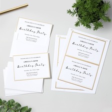 AVE3325 - Avery® Invitation Cards with Metallic Gold Borders
