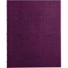 Blueline MiracleBind Notebook - 150 Pages - Twin Wirebound - 9.25" (234.95 mm) Height x 7 1/4" (18.42 cm) Width - Grape Cover - Hard Cover, Micro Perforated, Self-adhesive, Index Sheet, Storage Pocket - Yes