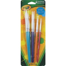 Crayola Paint Brush - Wood Handle - Metal Ferrule - 4 / Pack
