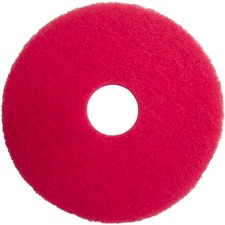Globe Cleaning Pad - 1" (25.40 mm) Height x 17" (431.80 mm) Width17" (431.80 mm) Length - Floor, Buffing, Scrubbing350 rpm Speed Supported - Dirt Remover, Scuff Mark Remover - Red - 5 Pack