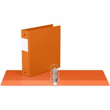 Davis Group Premium Economy, Round Ring, Binder, (Orange, 2") - 2" (50.80 mm) Binder Capacity - 8 1/2" (215.90 mm) x 11" (279.40 mm) Sheet Size - 400 Sheet Capacity - 3 Ring(s) - Fastener(s): Round Ring - Pocket(s): 2, Internal - Polypropylene - Orange - Recycled - Label Holder, PVC-free - 1 Each
