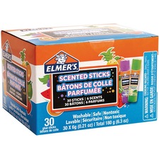 Elmers Scented Glue Sticks, Small - 6 g - 30 / Pack - Tropical Mix