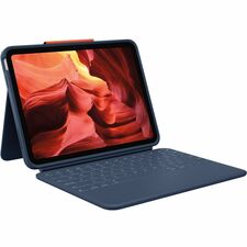 Logitech Rugged Combo 4 Rugged Keyboard/Cover Case (Folio) for 10.9" Apple iPad (10th Generation) Tablet - Drop Resistant, Spill Resistant - 0.79" (20.07 mm) Height x 7.68" (195.07 mm) Width x 10.08" (256.03 mm) Depth