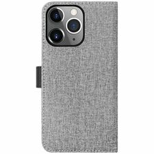 Blu Element Carrying Case (Folio) Apple iPhone 13 Pro Smartphone, Card, Cash - Gray/Black - Impact Resistant, Drop Resistant - Thermoplastic Polyurethane (TPU), Polycarbonate Body