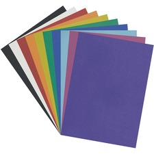 Dixon Pacon Poster Board Class Pack - Art Project, Stenciling, Poster - 28" (711.20 mm)Height x 22" (558.80 mm)Width - 1 Sheet - Black, White, Red, Orange, Lemon Yellow, Holiday Green, Dark Blue, Light Blue, Magenta, Purple - Fiber