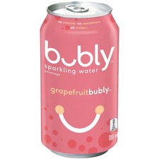bubly Sparkling Water Grapefruit - Ready-to-Drink - 355 mL - 12 Can / Box