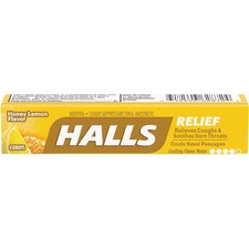 Halls Honey Lemon Cough Drops - Honey Lemon - 20 / Box