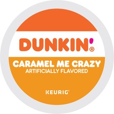 Dunkin'® K-Cup Caramel Me Crazy Coffee - Compatible with Keurig Brewer - Medium - 22 K-Cup - 22 / Box