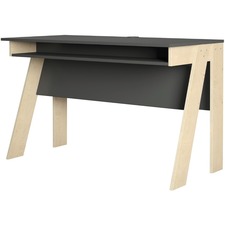 Nexera Table Desk - For - Table TopRectangle Top - Contemporary Style - Assembly Required - Gray - Wood - 1 Each
