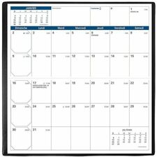Quo Vadis Visoplan Monthly Diary - French - Pocket Size - Monthly - January 2024 to December 2024 - 3 1/2" x 6 3/4" Sheet Size - Black - Removable Phone Book