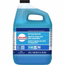 P&G All-Temp Rinse Aid - Concentrate - 128 fl oz (4 quart) - 2 / Carton - Phthalate-free, Triclosan-free, Alkylphenol-free, Anti-limescale - Blue