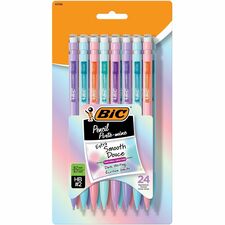 BIC Xtra-Smooth Mechanical Pencil - 0.7 mm (0.03") Assorted Lead - #2 - Medium Point - Refillable - Pastel Barrel - 24 / Pack