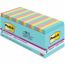 Post-it Super Sticky Dispenser Pop-up Notes, Supernova Neons Collection, 3 in x 3 in - 90 - 3" x 3" - 90 Sheets per Pad - Acid Lime, Aqua Splash, Guava - Paper - Super Sticky - 18 Pad