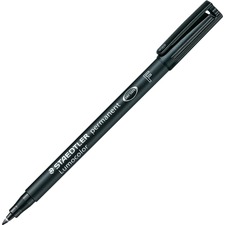 Lumocolor Quick-drying Fine Point Permanent Markers - Fine Marker Point - 0.6 mm Marker Point Size - Black - Black Polypropylene Barrel - 1 Each