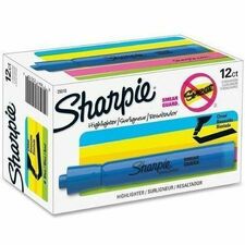 Sharpie SmearGuard Tank Style Highlighters - 12 / Box