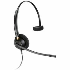 Poly EncorePro HW510 Quick Disconnect Headset - Mono - Mini-phone (3.5mm) - Wired - 20 Hz - 16 kHz - On-ear - Monaural - Ear-cup - 2.58 ft Cable - Omni-directional, Noise Cancelling Microphone - Black