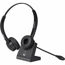 Adesso Xtream P400 Wireless Multimedia Headset with Charging Dock - Stereo - Mini-phone (3.5mm) - Wireless - Bluetooth - 32 Ohm - 20 Hz to 20 kHz - Over-the-head - Binaural - Supra-aural