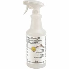Safeblend SaniBlend 64 Lemon Cleaner - Concentrate - 32.1 fl oz (1 quart) - Lemon Fresh Scent - pH Neutral, Fungicide, Mildewstatic, Deodorize