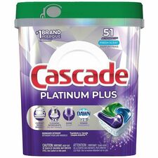 Cascade Platinum Plus ActionPacs - Fresh Scent - Concentrate - Fresh Scent - 51 - Phosphate-free, Rinse-free, Kosher