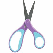 Westcott Scissors 5" Pointed Antiba.Ass - Left/Right - Stainless Steel - Pointed Tip - Purple, Blue