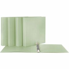 EXECO Ring Binder - 1 1/2" (38.10 mm) Binder Capacity - 1.50" (38.10 mm) Ring(s) - Fastener(s): D-Ring - Plastic - Light Green - 7.68 oz (217.72 g) - Flexible - 1 Each
