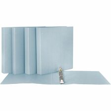 EXECO Ring Binder - 1 1/2" (38.10 mm) Binder Capacity - Fastener(s): D-Ring - Plastic - Light Blue - Flexible