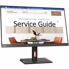 Lenovo ThinkVision S24i-30 24" Class Full HD LED Monitor - 16:9 - Raven Black - 23.8" Viewable - In-plane Switching (IPS) Technology - WLED Backlight - 1920 x 1080 - 16.7 Million Colors - 250 cd/m² - 4 ms - 100 Hz Refresh Rate - HDMI - VGA - VESA Mount Compatible