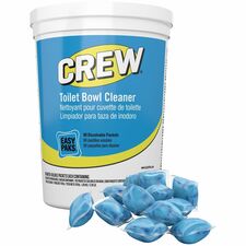 Diversey Crew Easy Paks Toilet Bowl Cleaner - For Multipurpose - Ready-To-Use/Concentrate - Powder - 0.50 oz (14.20 g) - 99 pH - Lavender, Fresh Floral Scent - Caustic-free, Easy to Use, Odor Resistant, Antibacterial, Antimicrobial - Blue - 90/Packet - 90 / Pack