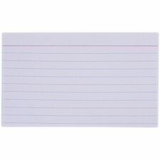 RULED INDEX CARDS, 3 X 5, WHITE, 100/PACK
