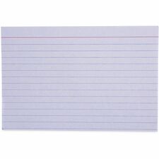 RULED INDEX CARDS, 4 X 6, WHITE, 100/PACK