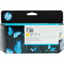 HP 738 Original Inkjet Ink Cartridge - Yellow Pack - 130 mL