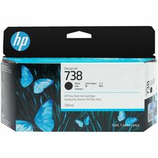 HP 738 Original Inkjet Ink Cartridge - Black - 1 Pack - 130 mL