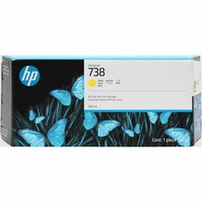 HP 738 Original Inkjet Ink Cartridge - Yellow Pack - 300 mL