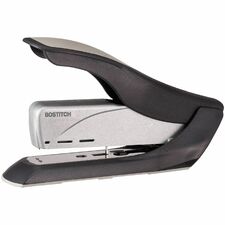 PaperPro Two-Finger Heavy-Duty Stapler - 65 Staple Capacity - 5/16" , 3/8" Staple Size - 1 Each - Black, Gray