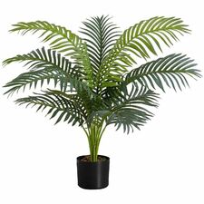 Monarch Specialties Artificial Plant - 34"H / Indoor Palm Tree in a 5" Pot - Palm - Stem - Pot1 Each