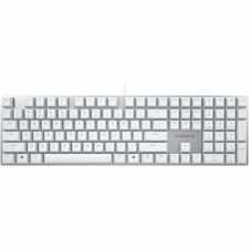 CHERRY KC 200 MX Keyboard - Cable Connectivity - USB Type A Interface - 108 Key(s) - Volume Control, Calculator Hot Key(s) - Windows 7, Windows 8, Windows 10, Windows 11 - English (US) - PC - Mechanical/MX Keyswitch - White, Silver