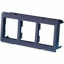 Ortronics TracJack Adapter Plate for Furniture Opening, Rear Load, Three-Port, Fog White