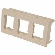 Ortronics HDJ Furniture Adapter Plate, Holds 3 HDJ Modules, Electrical Ivory