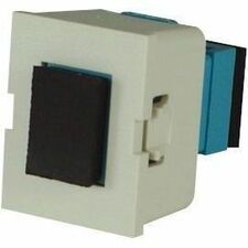 Ortronics TracJack Module, 1-SC Simplex Multimode, Aqua adapter, Black
