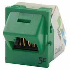 Ortronics Clarity 5e Angled Tracjack, T568a/b, 45 Degree, Dark Green